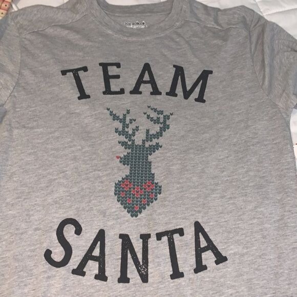 Joe Boxer Team Santa Gray Long Sleeve Shirt Small - Picture 3 of 7